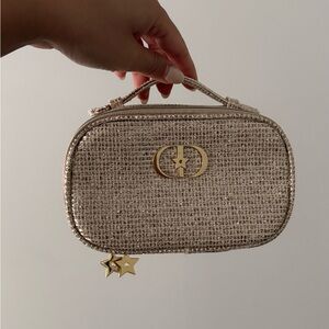 Dior Gold Textured Cosmetic Bag